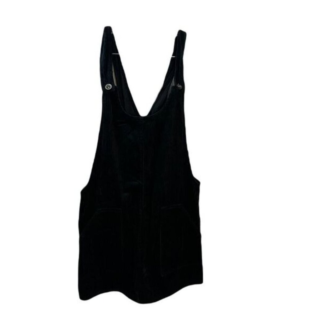 Black Corduroy‎ Overall Pinafore Dress With Pockets By Other Stories Size S